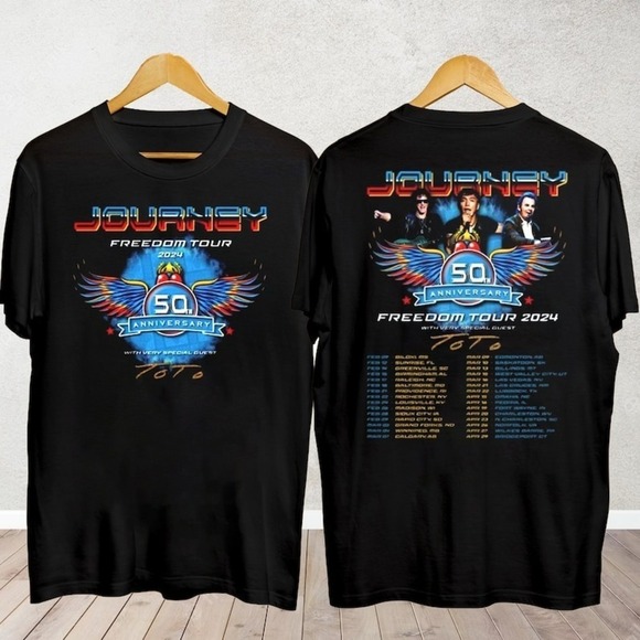 Other - Journey Freedom Tour 2024 Shirt Journey With Toto 2024 Concert Shirt-2 Sided
